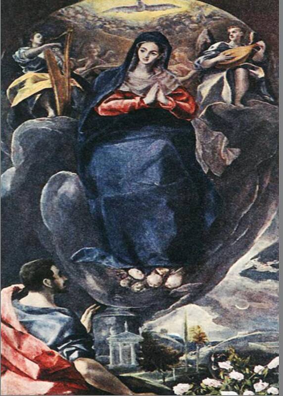 Immaculate Conception Poster featuring the mixed media Immaculate Conception 101 by El Greco