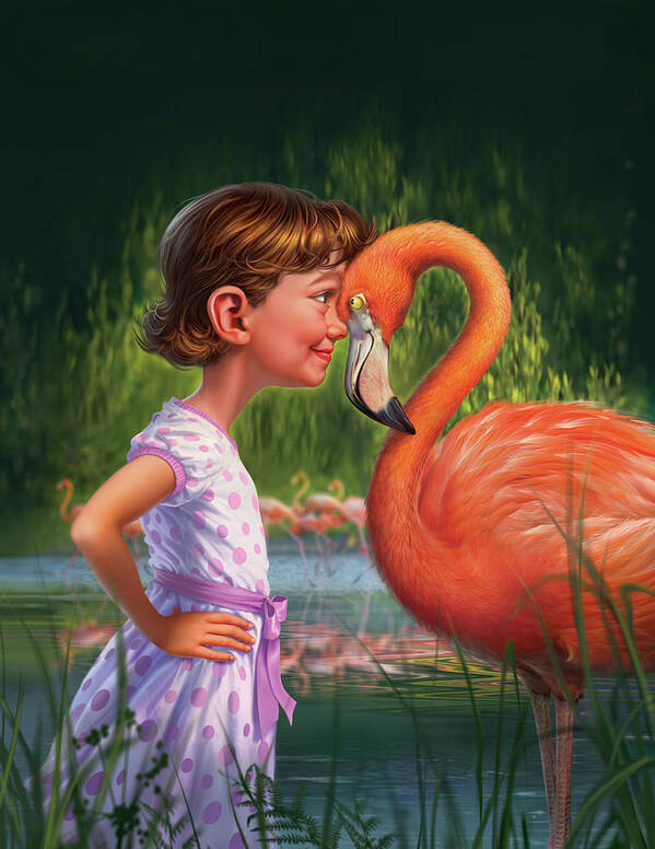 Flamingo Poster featuring the digital art In The Eye Of The Beholder by Mark Fredrickson