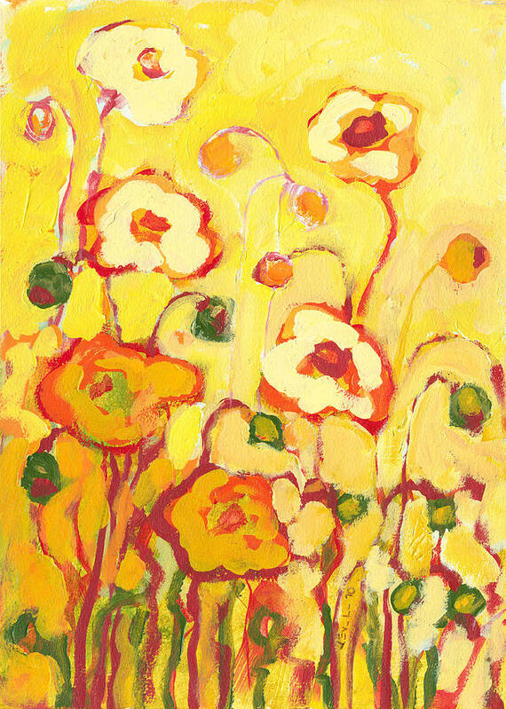 Floral Poster featuring the painting In the Summer Sun by Jennifer Lommers