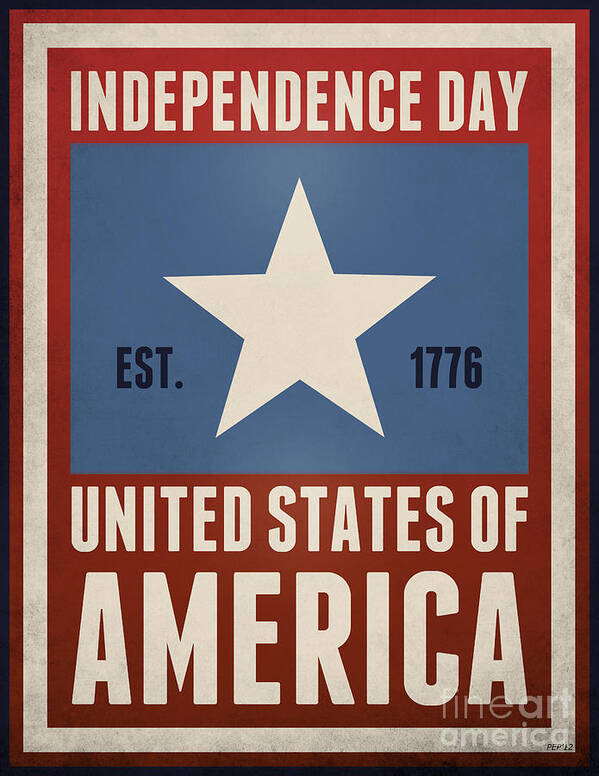 Graphics Poster featuring the digital art Independence Day by Phil Perkins