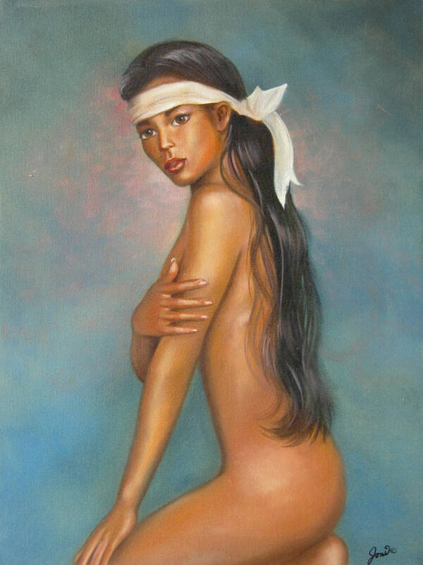 Native American Poster featuring the painting Indian Maiden by Joni McPherson