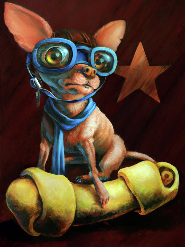 Chihuahua Poster featuring the painting I've Got Mine by Vanessa Bates