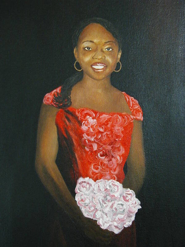 Portrait Poster featuring the painting Jaclyn by Angelo Thomas