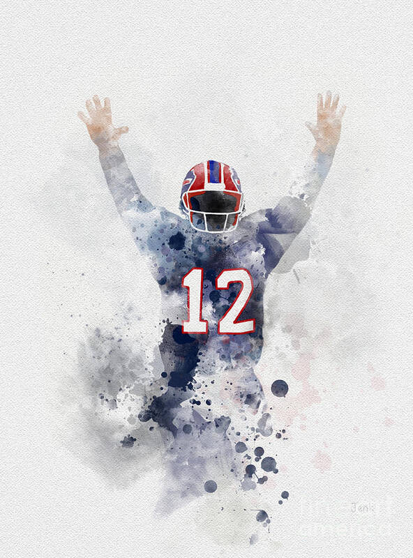 Jim Kelly Poster featuring the mixed media Jim Kelly by My Inspiration