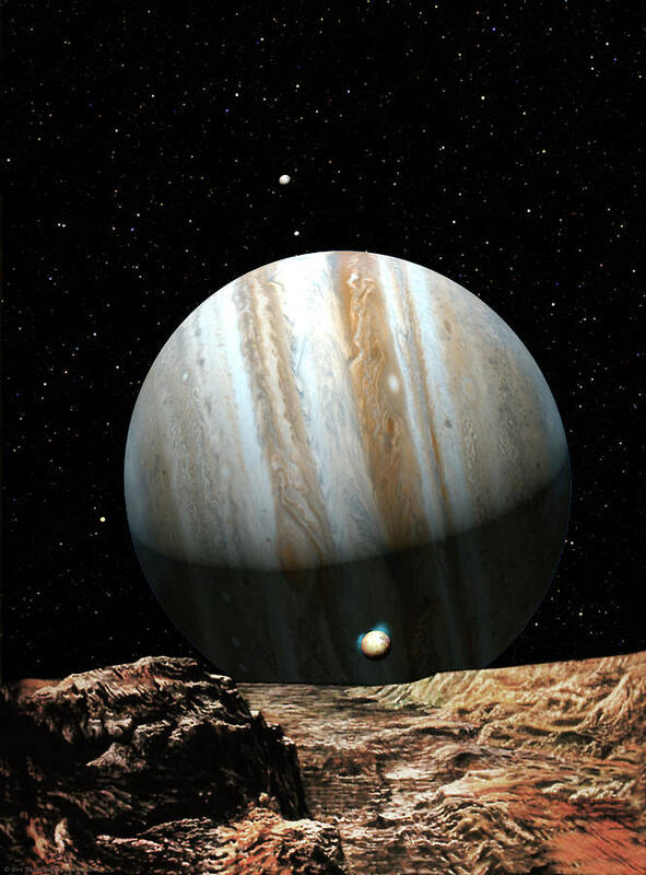 #faatoppicks Poster featuring the painting Jupiter Seen From Europa by Don Dixon