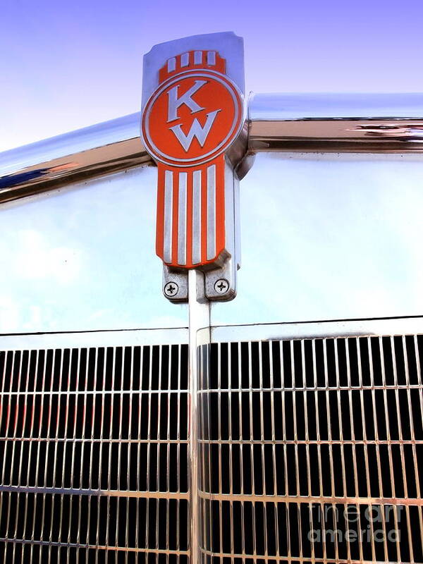 Kenworth Insignia Poster featuring the photograph Kenworth Insignia and Grill by Karyn Robinson