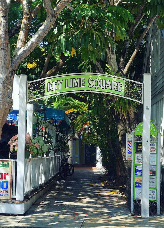 Key West Poster featuring the photograph Key Lime Square by Laurie Perry