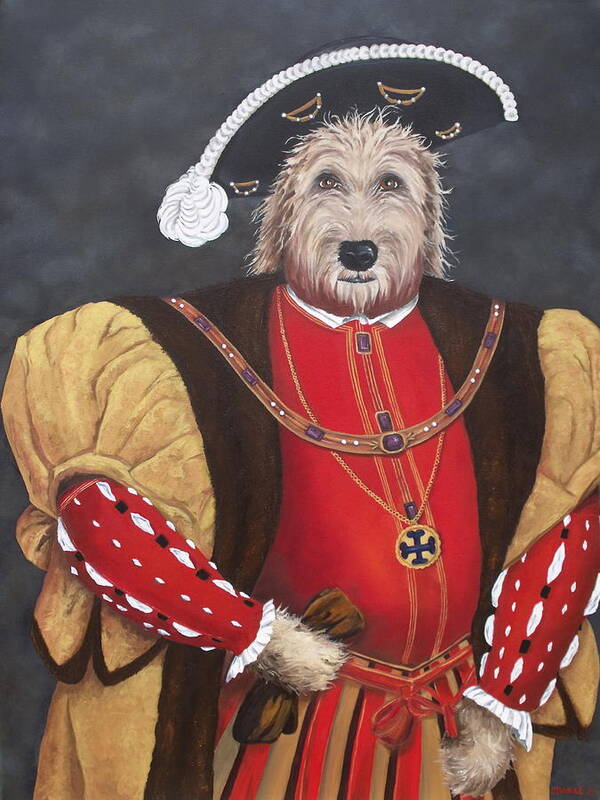 Goldendoodle Poster featuring the painting King Gunther the 8th by Diane Daigle