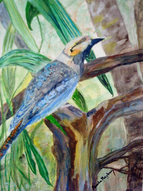 Nature Poster featuring the painting Kookaburra Dalcelo Leachii by Paula Maybery