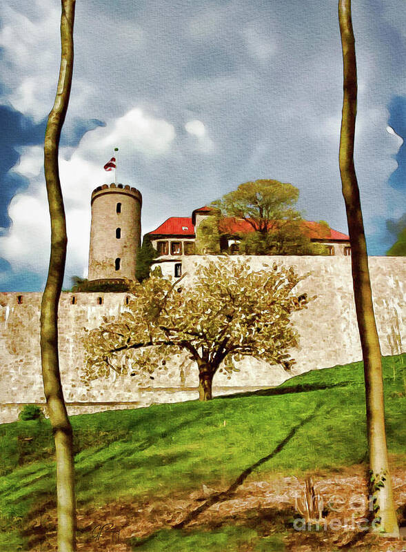 Sparrenberg Castle Poster featuring the photograph Landmark Sparrenburg Castle by Gabriele Pomykaj