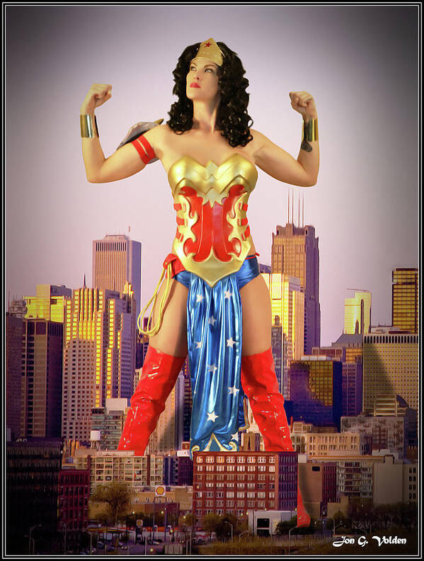 Wonder Woman Poster featuring the photograph Larger Than Life Heroine by Jon Volden