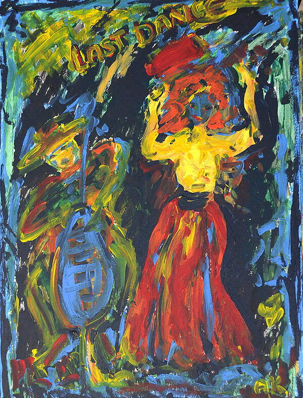 Dance Scene Poster featuring the painting Last Dance by Barbara Anna Knauf