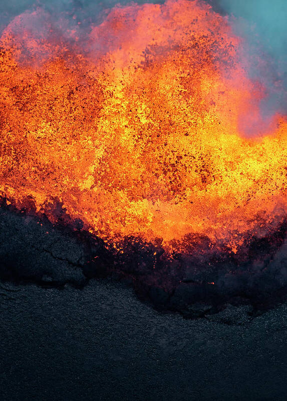 Lava Poster featuring the photograph Lava Explosion by Christopher Johnson