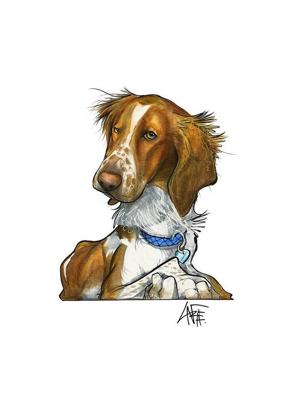 Pet Portrait Poster featuring the drawing Leger 3018 by John LaFree