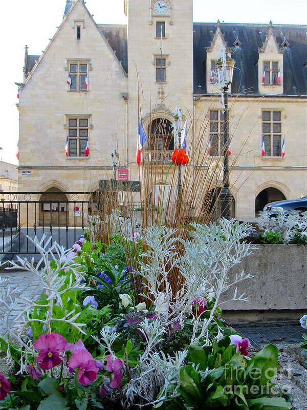 Libourne Poster featuring the photograph Libourne Town Hall by Barbara Plattenburg