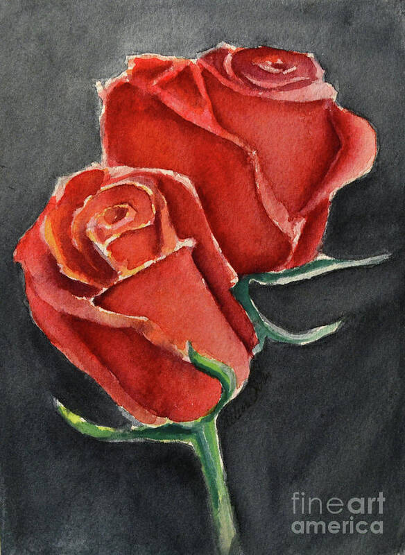 Rose Poster featuring the painting Like a Rose by Allison Ashton
