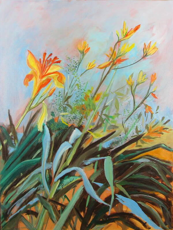 Lilies Poster featuring the painting Lilies of the Field by Betty Pieper
