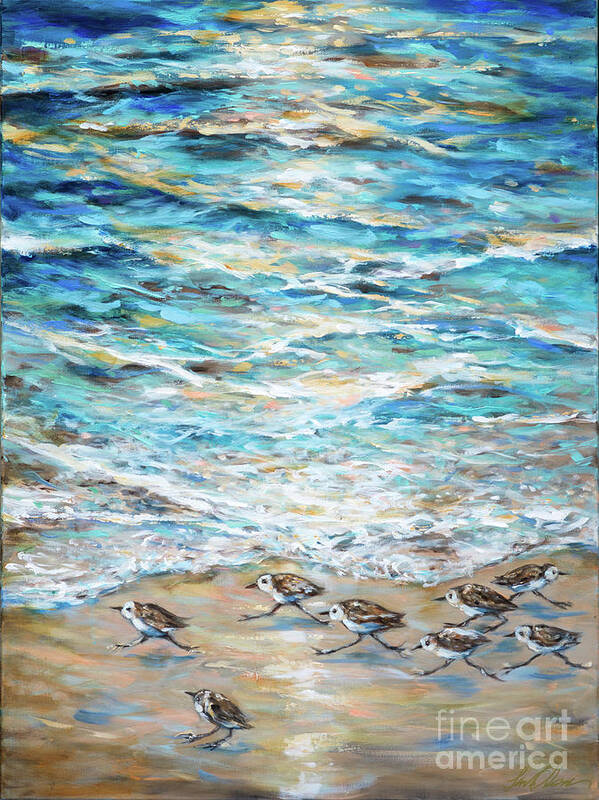 Ocean Poster featuring the painting Little Rebel III by Linda Olsen