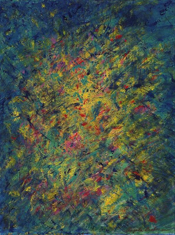 Abstract Expression Poster featuring the painting Looking into the Soul by Angela Bushman
