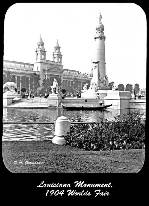 1904 Poster featuring the photograph Louisiana Monument 1904 World's Fair by A Macarthur Gurmankin