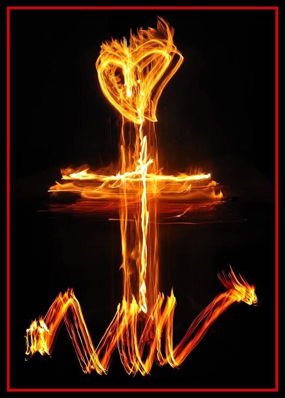 Cross Poster featuring the photograph Love Defeats The Serpent by Mark Fuller