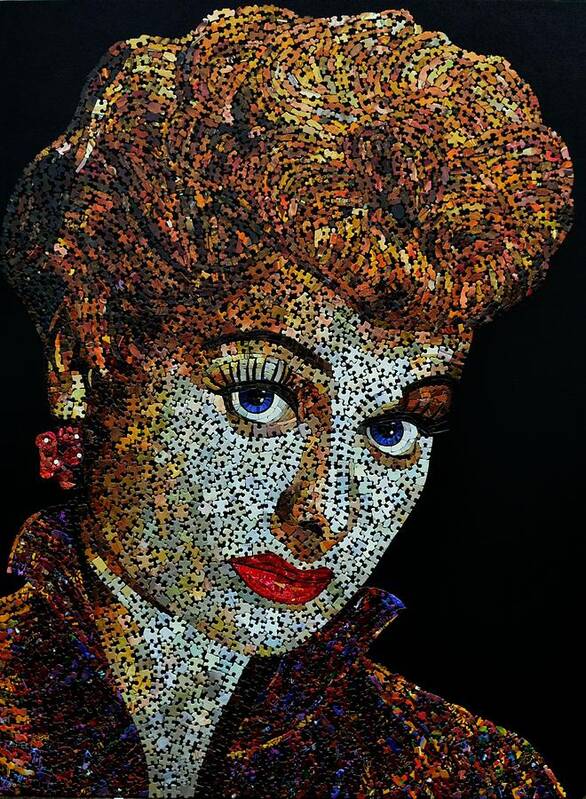 Lucille Ball Poster featuring the mixed media Lucille Ball by Doug Powell