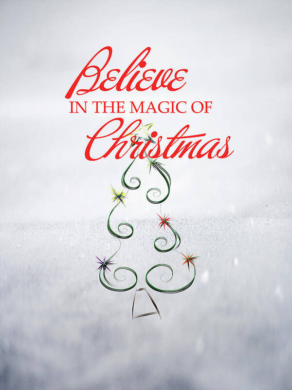 Christmas Poster featuring the digital art Magic of Christmas by Judy Hall-Folde
