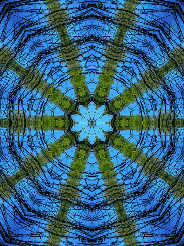 Mandala Kaleidoscopic Design Poster featuring the painting Mandala Kaleidoscopic Design 2 by Jeelan Clark