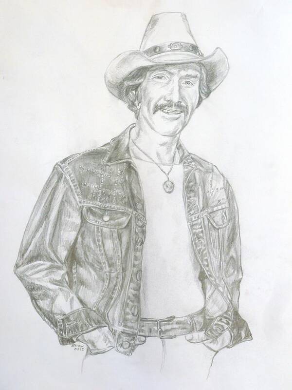 Marty Robbins Poster featuring the painting Marty Robbins by Bryan Bustard