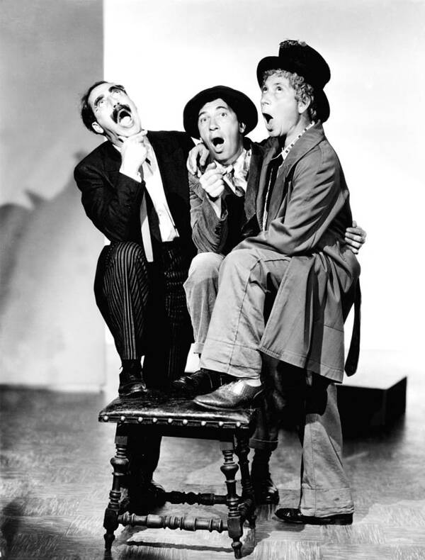 1930s Portraits Poster featuring the photograph Marx Brothers, The Groucho, Chico by Everett