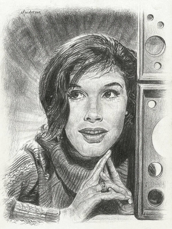 Mary Tyler Moore Poster featuring the drawing Mary Tyler Moore by Michael Morgan