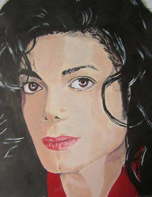 Michael Jackso Poster featuring the painting Michael Jackson by Darran Rothan