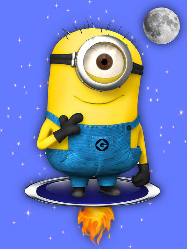 Minion Poster featuring the mixed media Minions Collection by Marvin Blaine