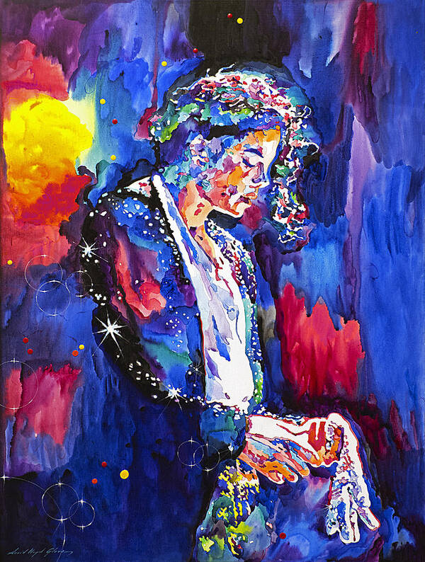 Michael Jackson Poster featuring the painting MJ Final Performance II by David Lloyd Glover