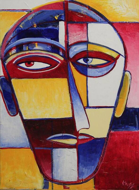Face Poster featuring the painting Mr. Man by Rollin Kocsis