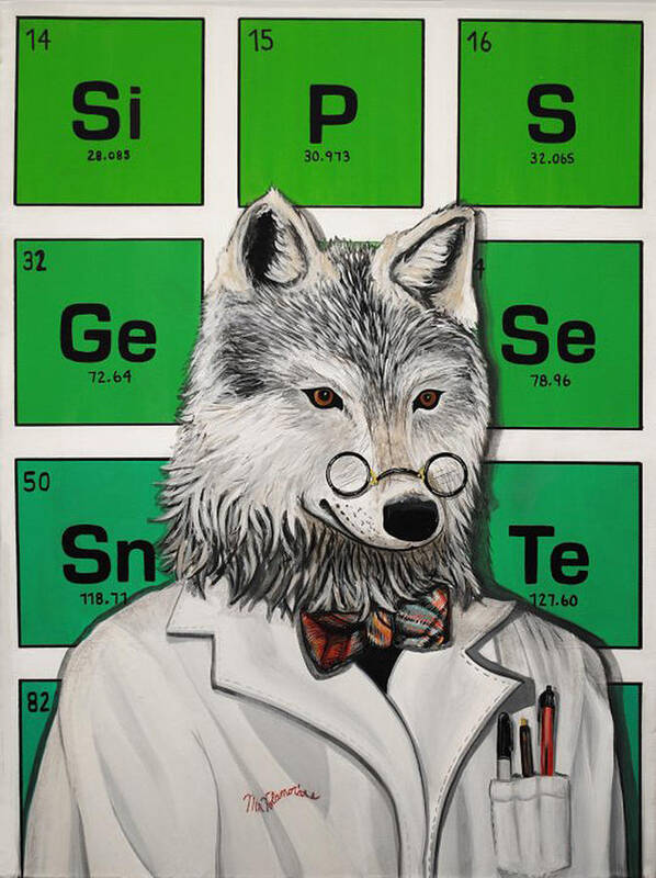 Wolf Poster featuring the painting Mr.Tulamordue by Jude Labuszewski