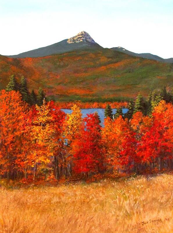 Mt Chocorua Poster featuring the painting Mt.Chocorua by Jack Skinner