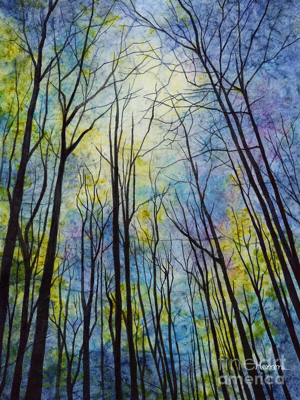Mystic Poster featuring the painting Mystic Forest by Hailey E Herrera