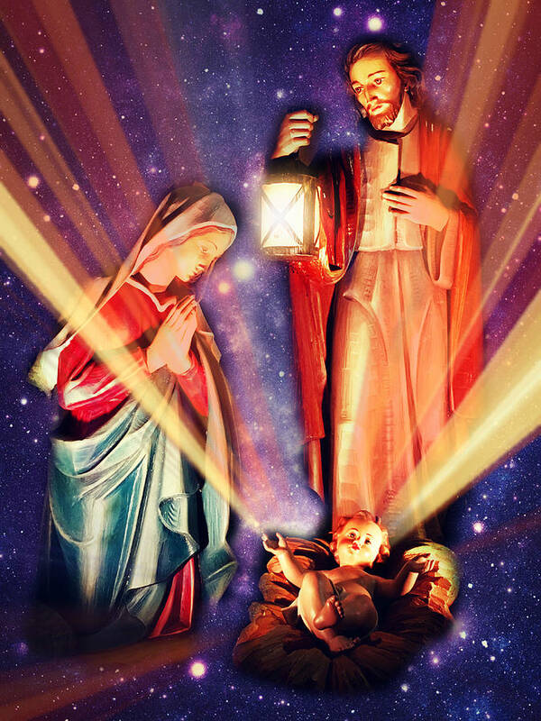 Nativity Poster featuring the photograph Nativity Christmas Card III by Aurelio Zucco