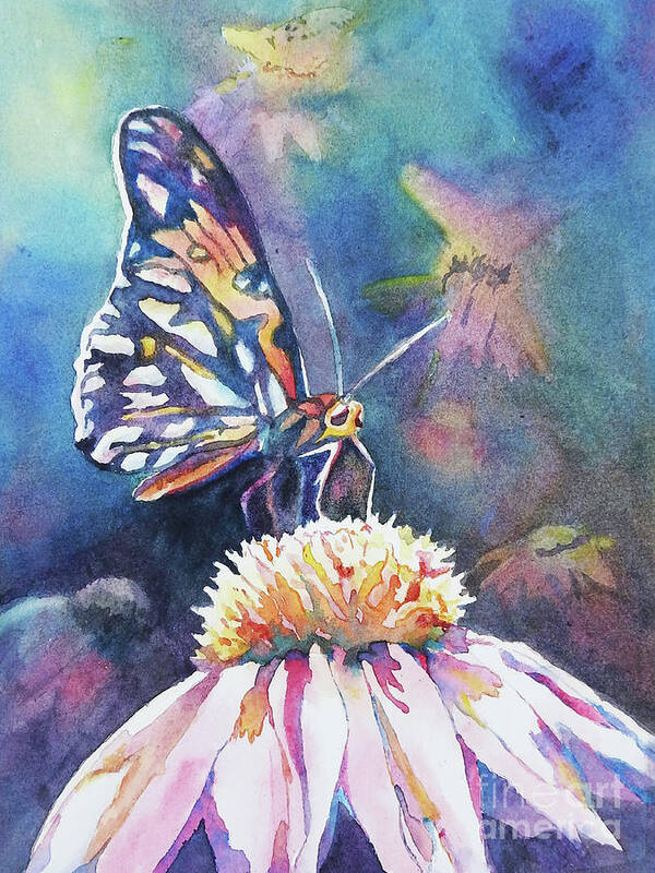 Nancy Charbeneau Poster featuring the painting Nectar Dance by Nancy Charbeneau