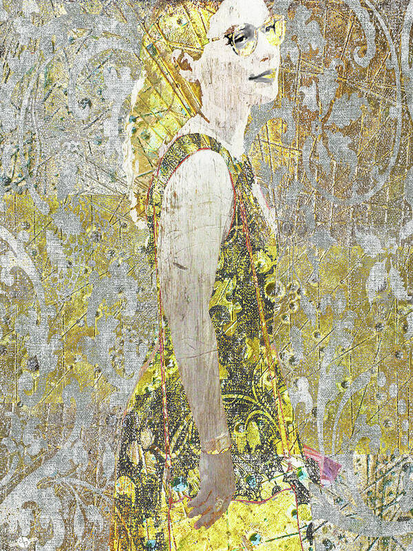 Woman Poster featuring the mixed media New Dress by Tony Rubino