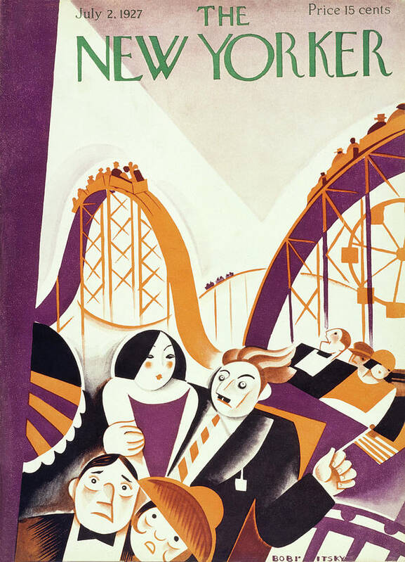 Couples Poster featuring the painting New Yorker July 2, 1927 by Victor Bobritsky