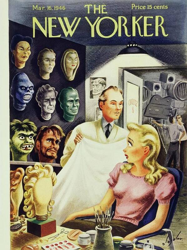 Actress Poster featuring the painting New Yorker March 16 1946 by Constantin Alajalov