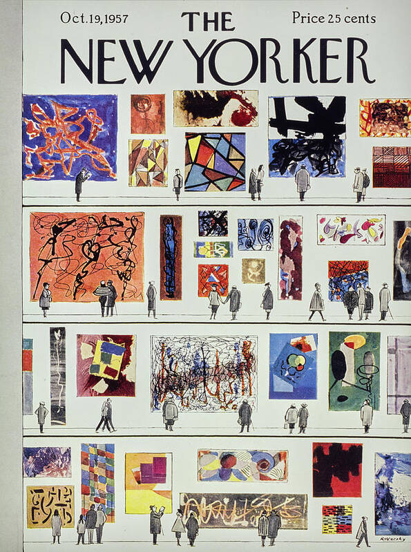 Art Poster featuring the painting New Yorker October 19th 1957 by Anatole Kovarsky