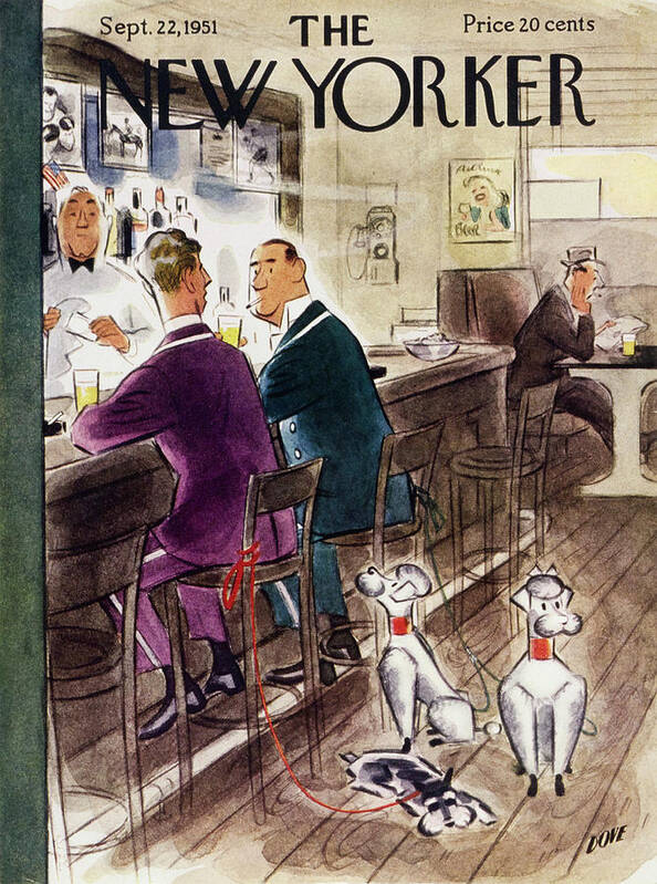 Doormen Poster featuring the painting New Yorker September 22 1951 by Leonard Dove
