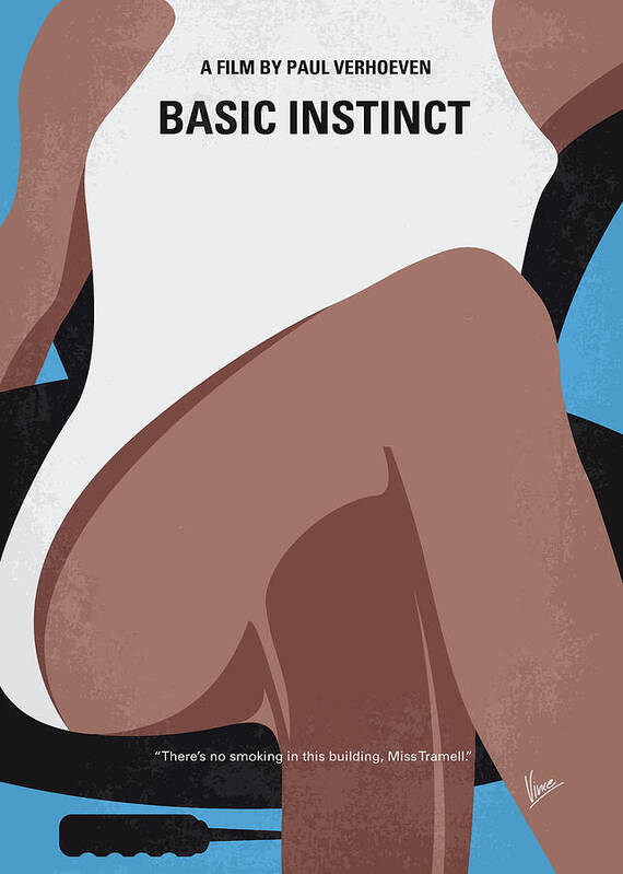 Basic Instinct Poster featuring the photograph No007 My basic Instinct minimal movie poster by Chungkong Art