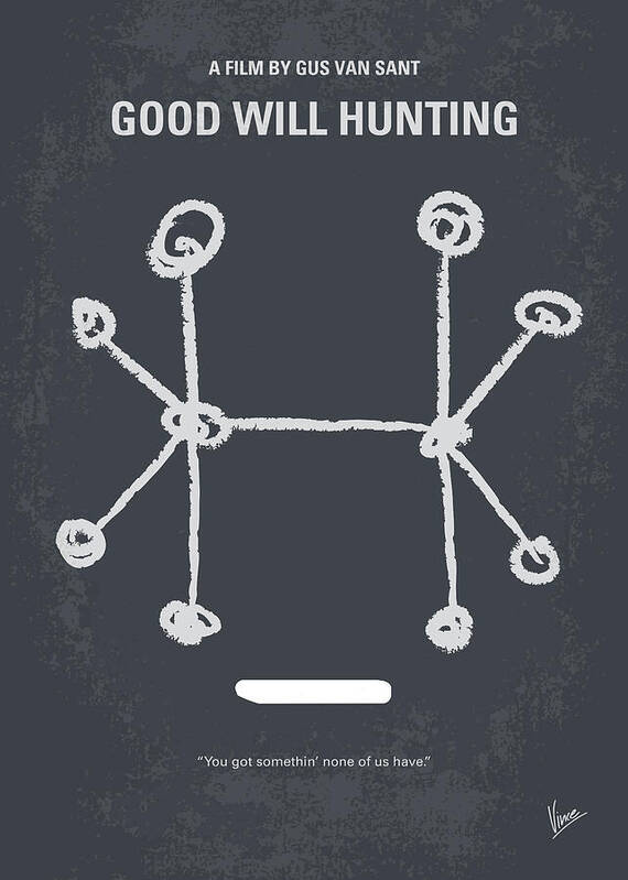 Good Will Hunting Poster featuring the digital art No461 My Good Will Hunting minimal movie poster by Chungkong Art