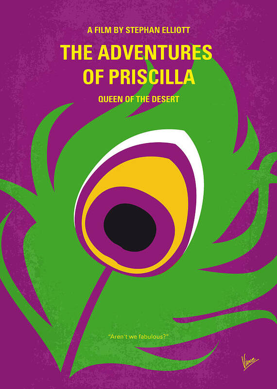 Priscilla Queen Of The Desert Poster featuring the digital art No498 My Priscilla Queen of the Desert minimal movie poster by Chungkong Art