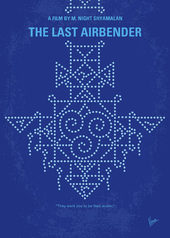 The Last Airbender Poster featuring the digital art No764 My The Last Airbender minimal movie poster by Chungkong Art