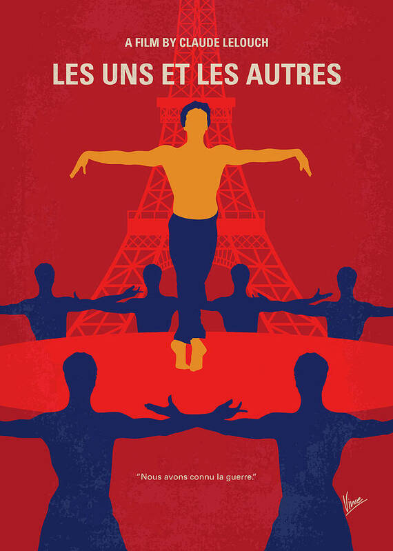 Les Uns Et Les Autres Poster featuring the digital art No771 My Les Uns et les Autres minimal movie poster by Chungkong Art